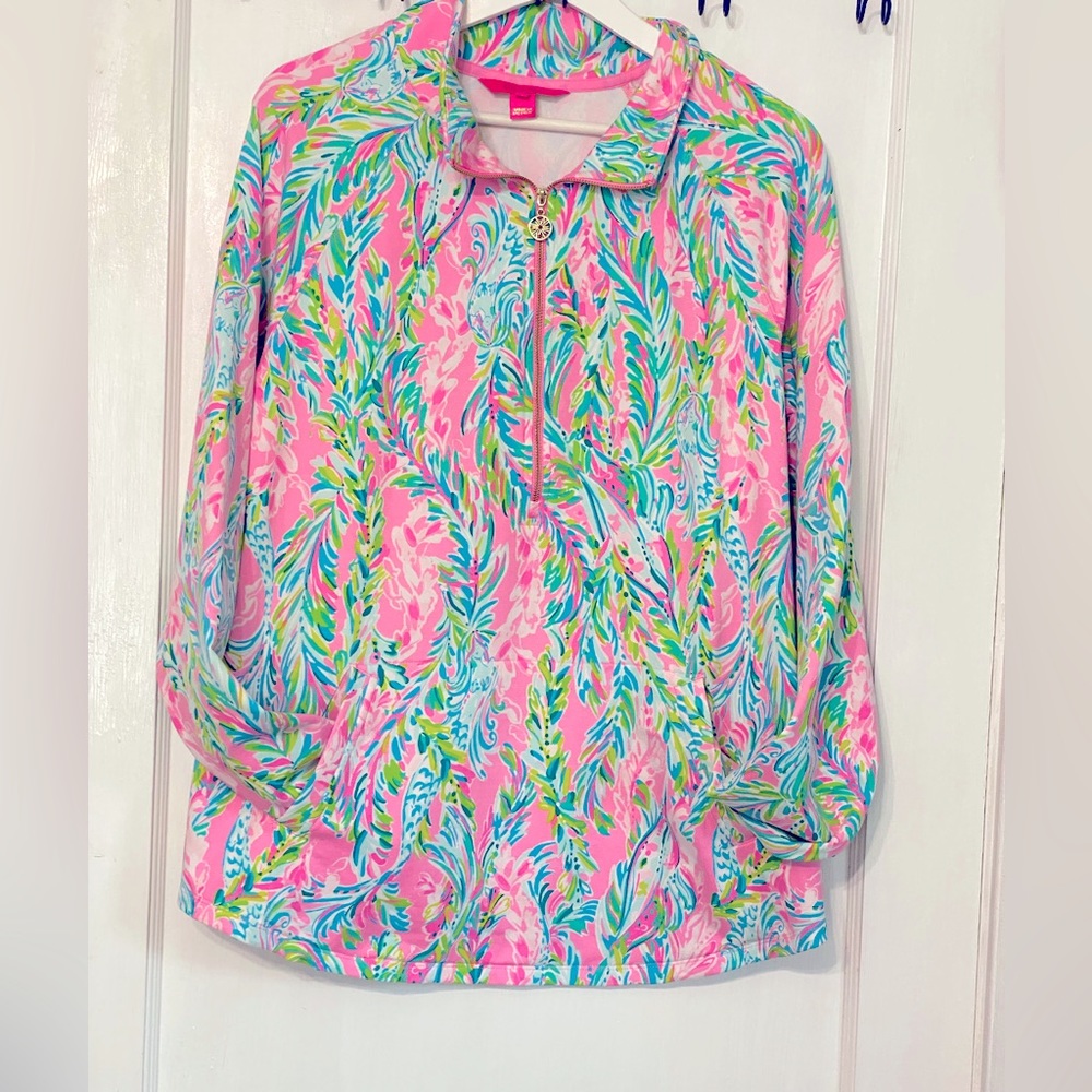 Lilly Pulitzer Unicorn Of The Sea UPF 50+ Skipper Popover Jacket-XL